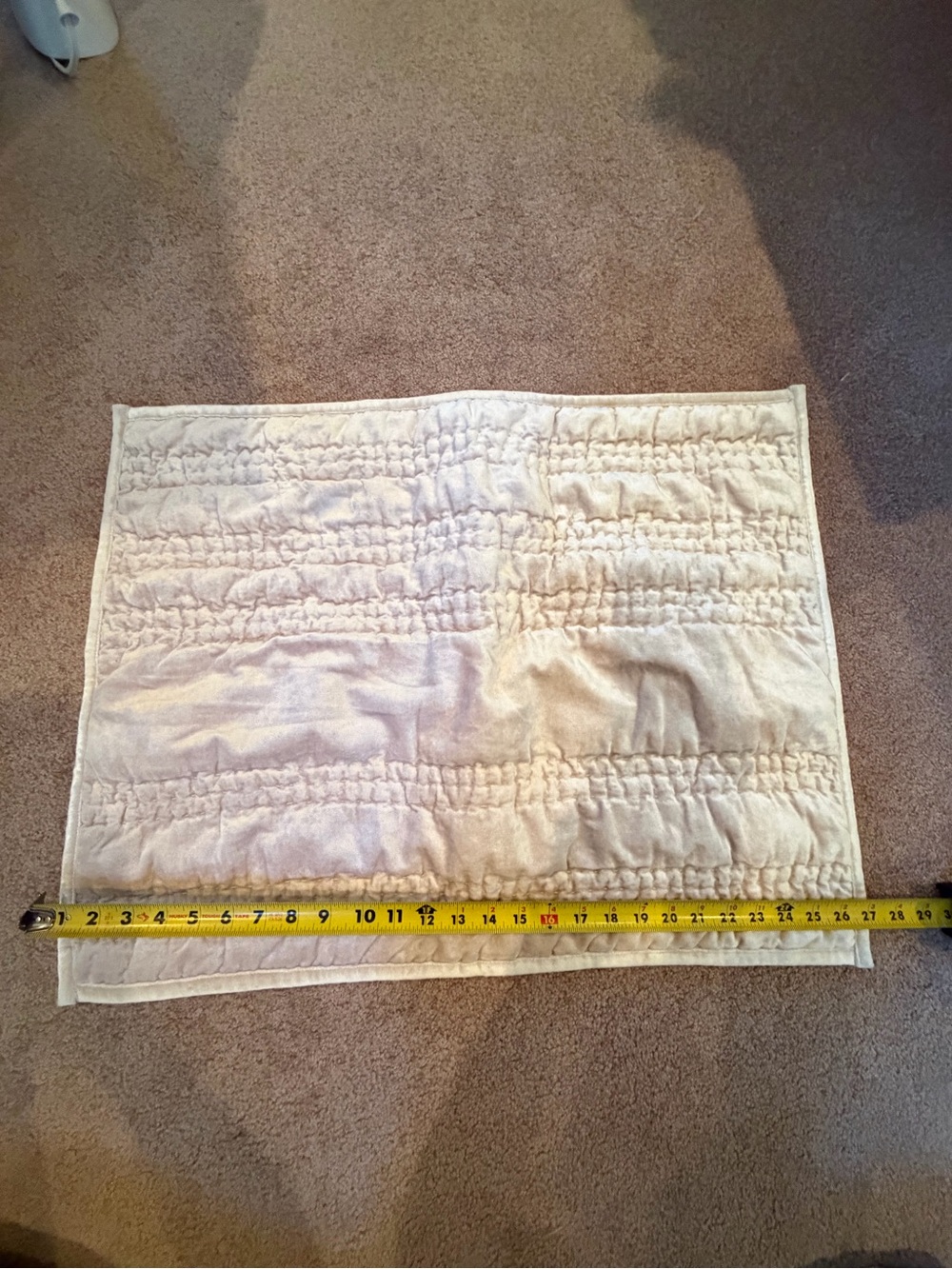 Anthropologie lustered velvet Alastair pillow cover sham cream pearl beige - Picture 7 of 10